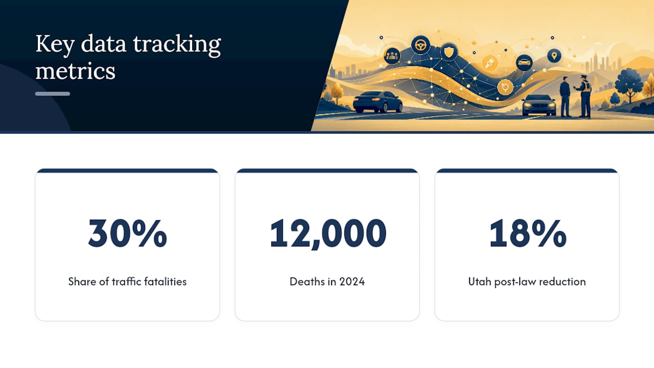 Diagram showing drunk driving data tracking and impact