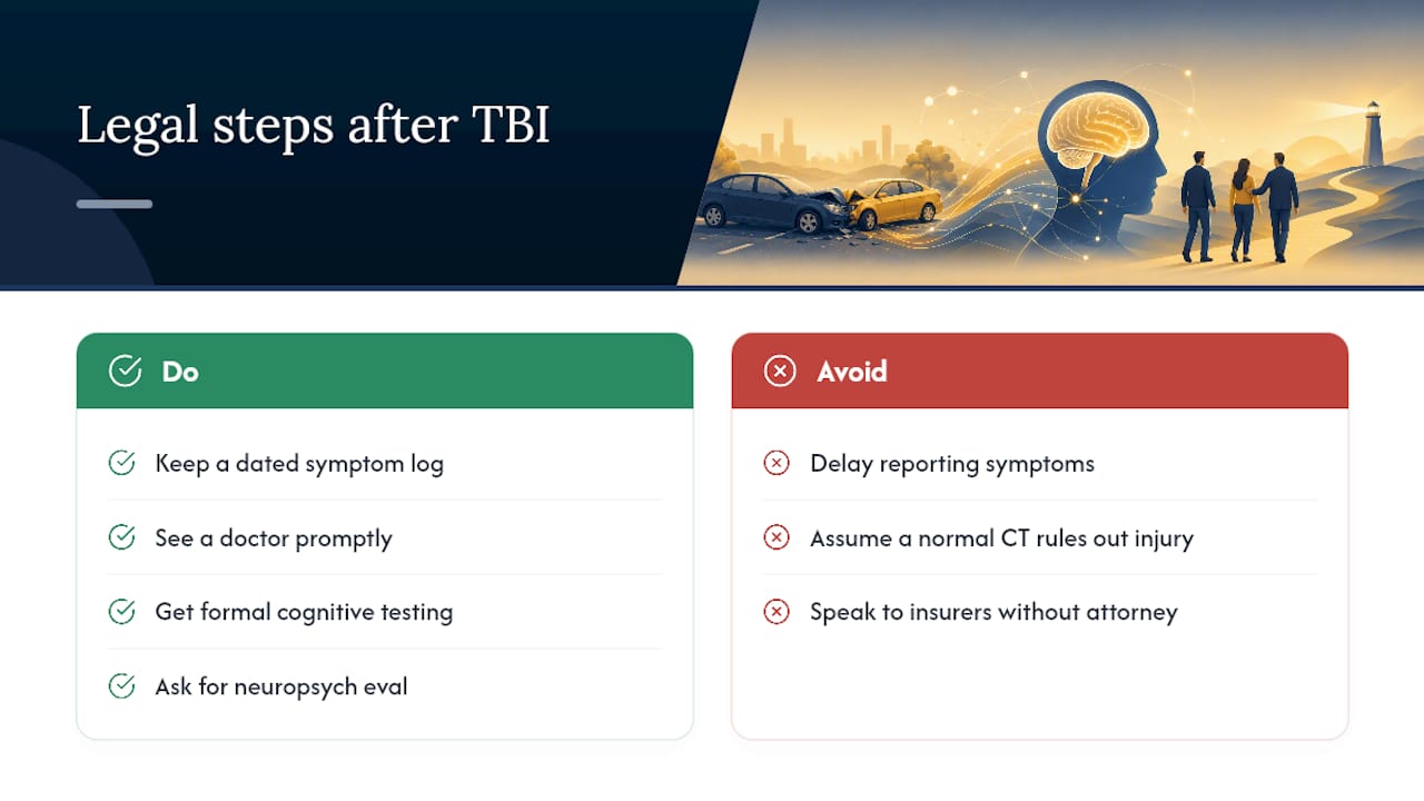 Legal Considerations After a Brain Injury in a Car Crash — overview diagram