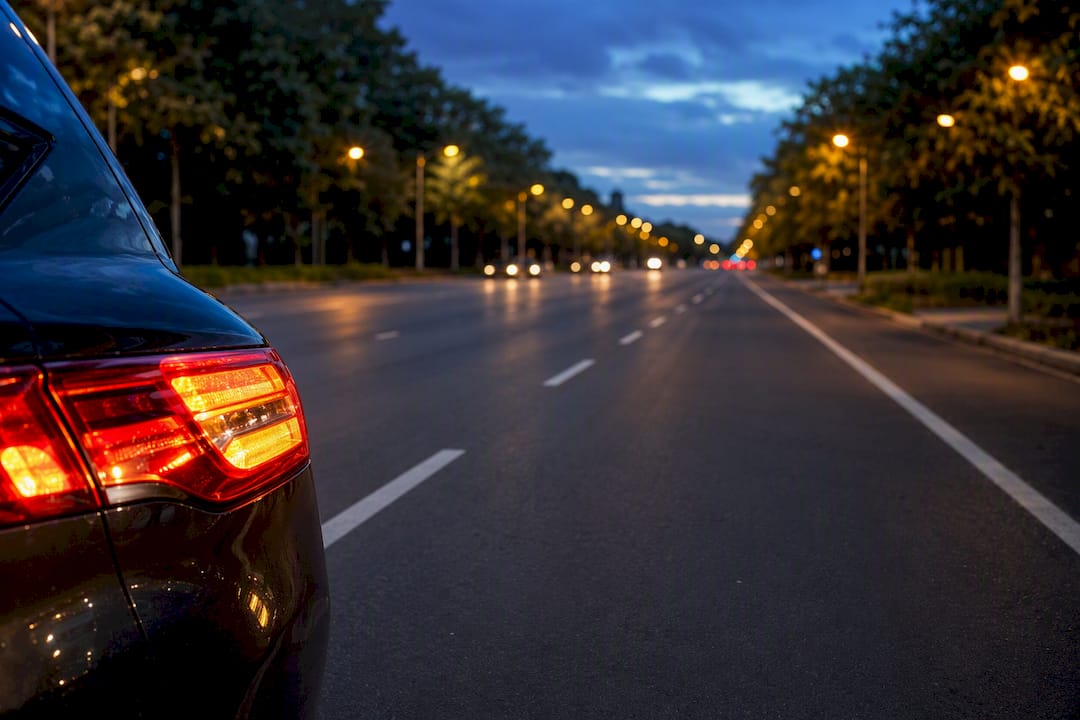 Open road gap behind a lead vehicle