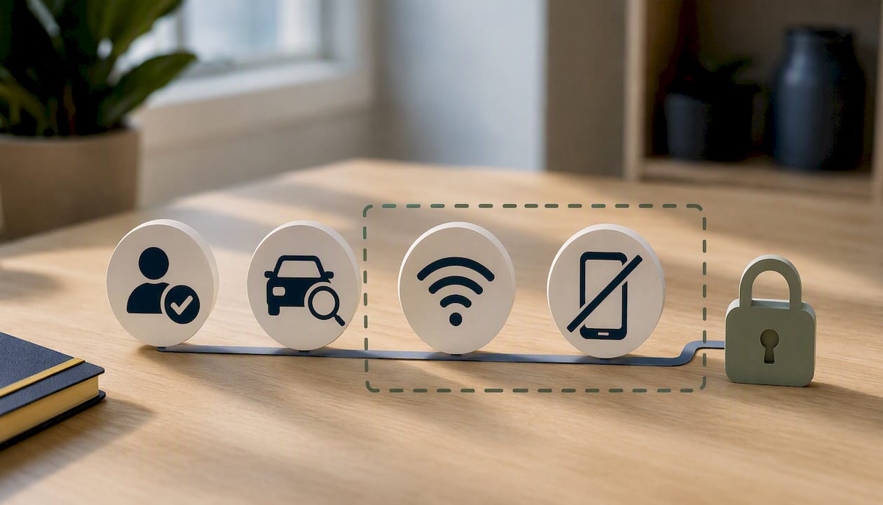 Illustration of monitoring tools and privacy boundary
